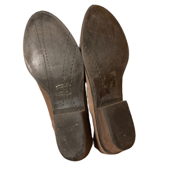 Dolce Vita Tan Suede Leather Ankle Boots Size 10 Western Style Bootie Pull On - Picture 5 of 8